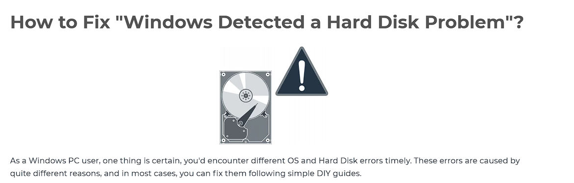 Windows Detected a Hard Disk Problem by Ssansaxxy on DeviantArt