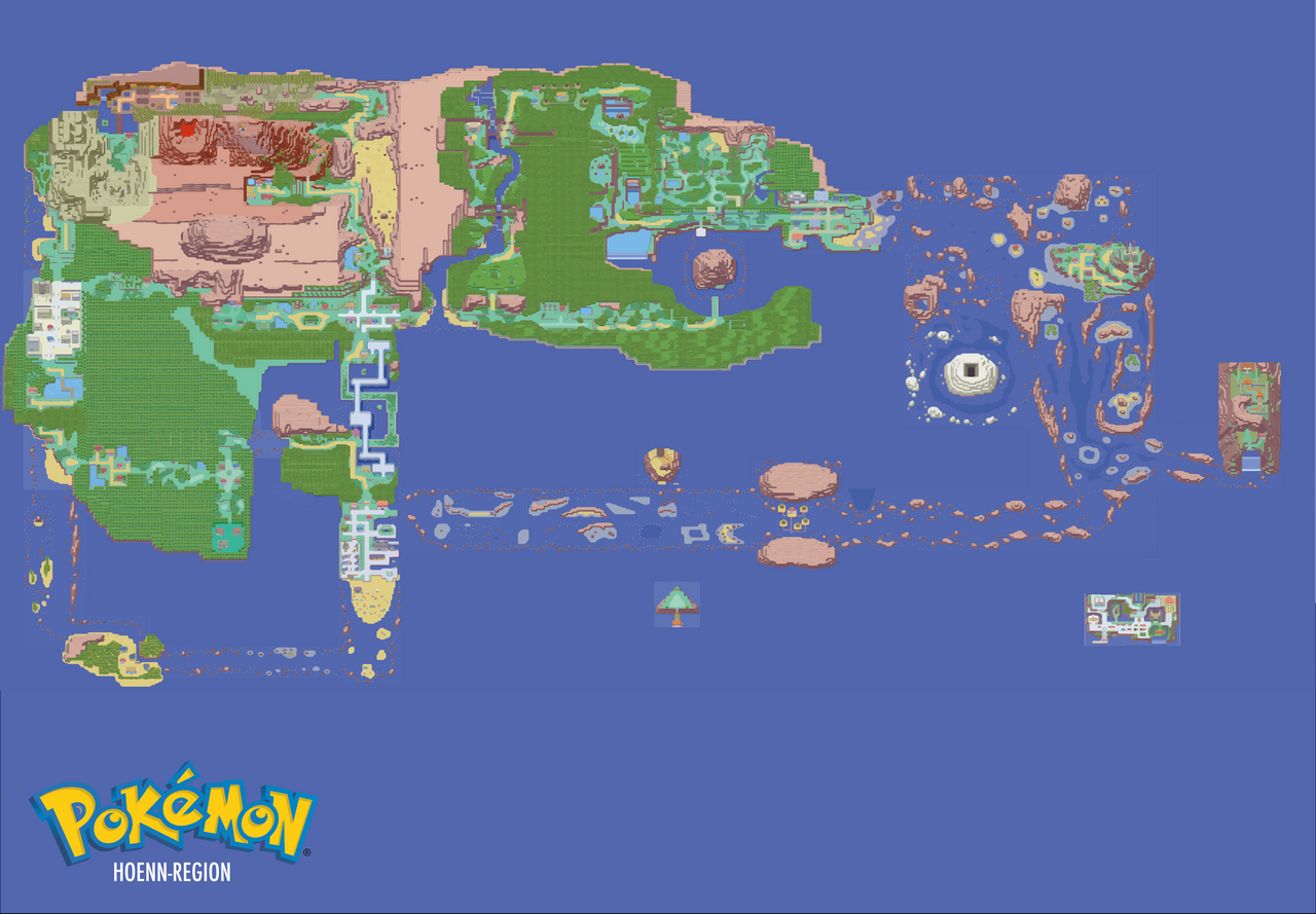 Map of the Pokemon Hoenn Region! by JayMatson on DeviantArt
