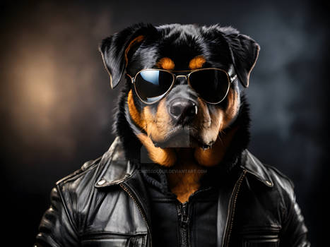 Default photo of a rottweiler with aviation style 