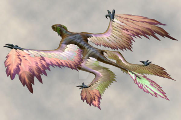 Microraptor Model 2 by evAngelic-trAnce on DeviantArt
