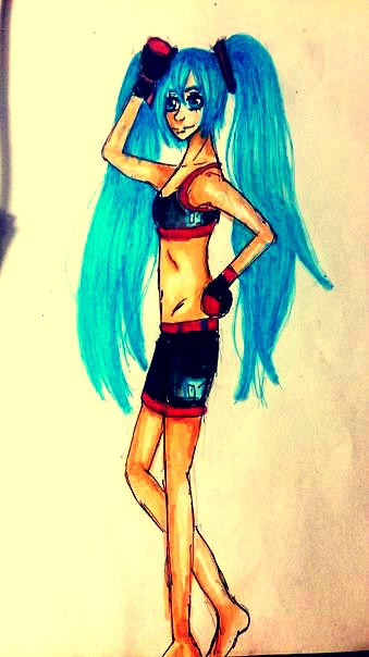 Hatsune Miku as a boxer (trade)