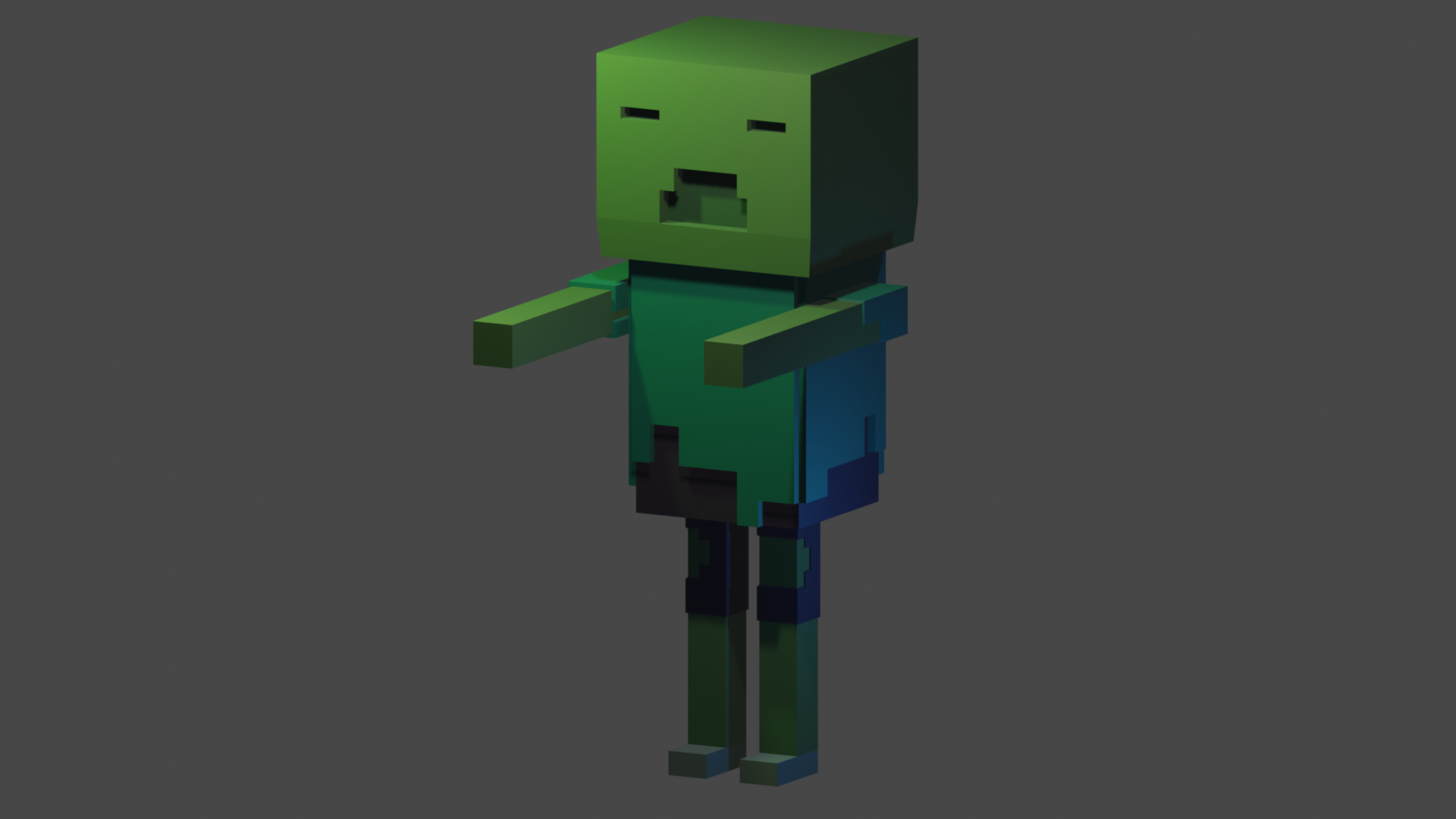 Blender 3D model: Minecraft Zombie by MrSmile078 on DeviantArt