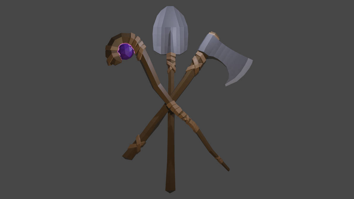 Blender 3D model: Tools and Weapons by MrSmile078 on DeviantArt