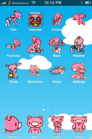 Gloomy Bear Sky iPhone Theme