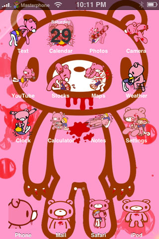 Gloomy Bear Pink Iphone Theme By Sushi Geisha On Deviantart Gloomy Bear Pink Iphone Theme By Sushi Geisha On Deviantart