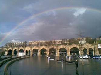 Rainbow Above Sheffield Train Station