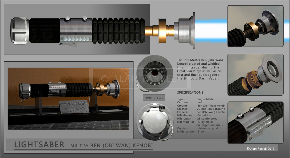 Lightsaber, built by Ben (ObiWan) Kenobi by AlanFarrell on DeviantArt