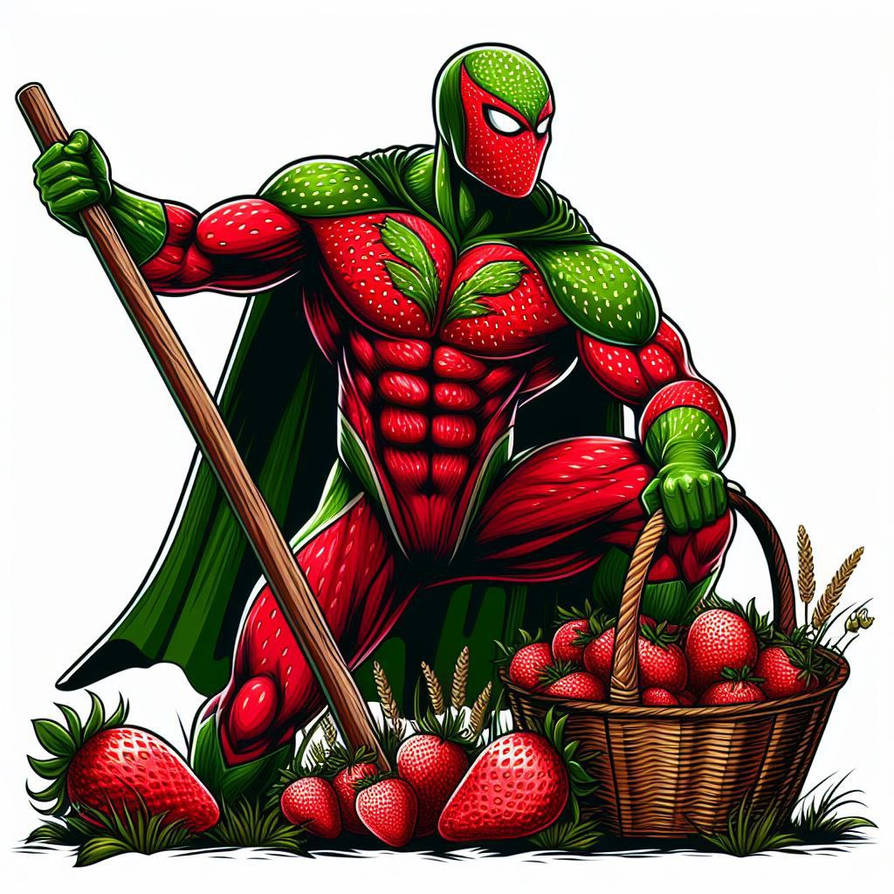 Buff Strawberry the Strawberry-man by TomGrinenkat on DeviantArt