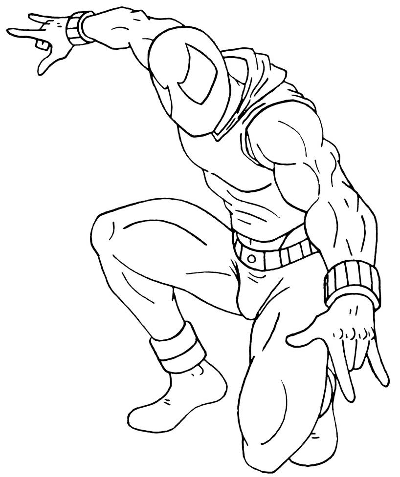 Scarlet-Spider(Ben Reilly) - Lineart by 09tuf on DeviantArt