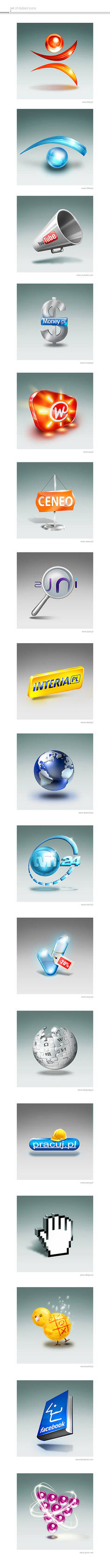 Set of Stylized Icons by pho3nix-bf