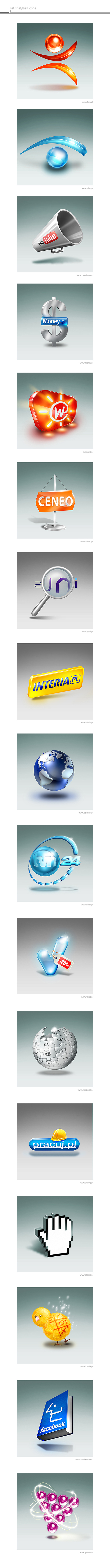 Set of Stylized Icons by pho3nix-bf