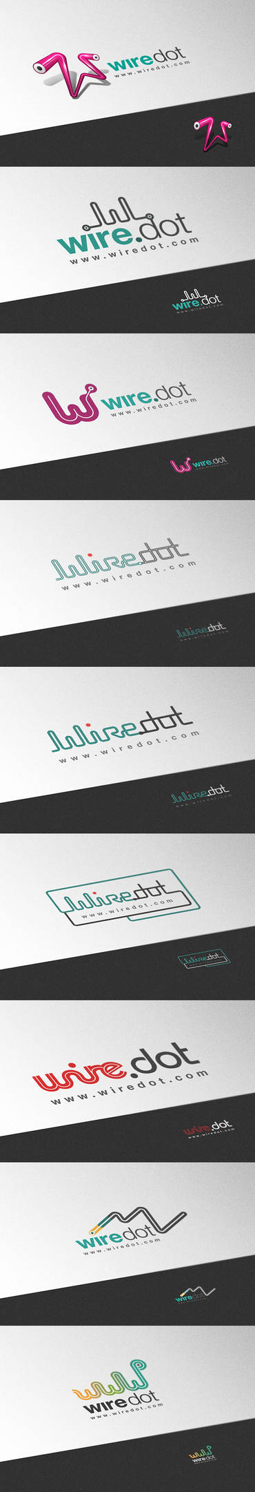 Wire-dot Logo 9versions by pho3nix-bf