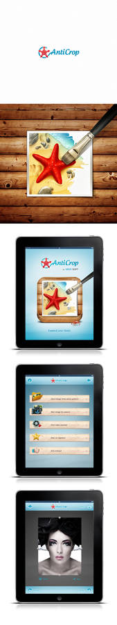 Anticrop Logo Icon and UI design