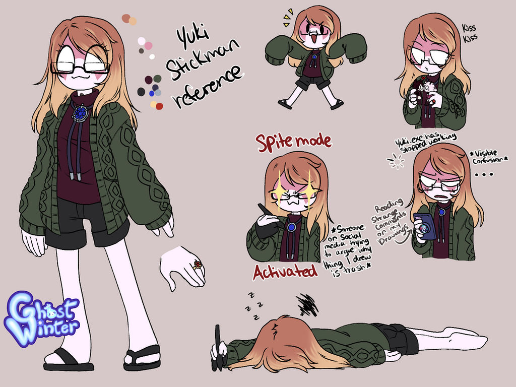 Stickman Ref Yuki Stickman Reference (Watermarked) by Fuyuko-Yuki on DeviantArt