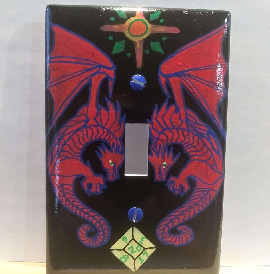 DnD Dragons Interpretation Single Toggle Plate
