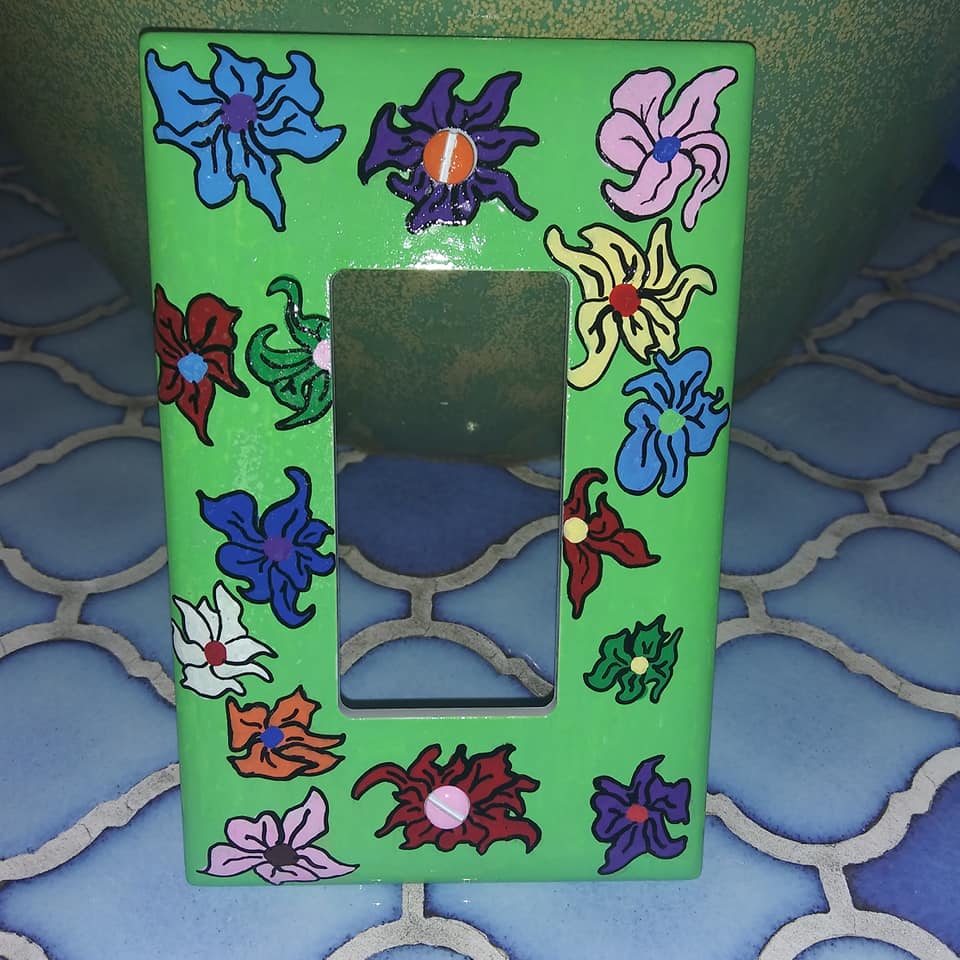 Flowers Interpretation Single Rocker Switch Plate