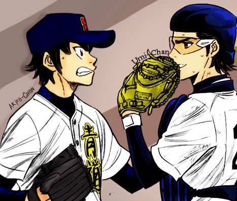 Sawamura Eijun and Miyuki Kazuya [Based on Diamond no Ace Act 2