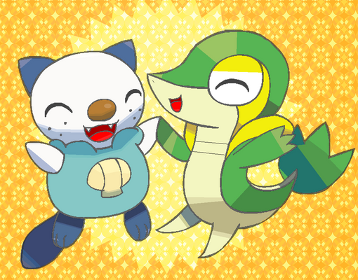 Snivy and Oshawott Collab