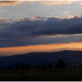 Mountainous sunset panorama