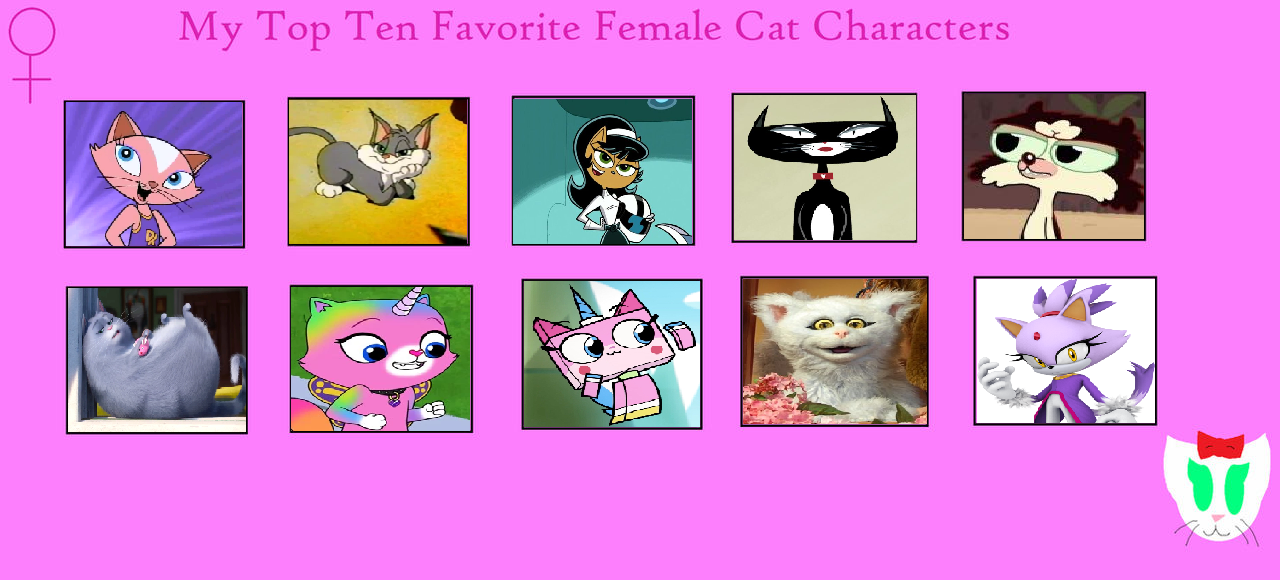My Top 10 Favorite Female Cat Characters by GreatKitty2000 on DeviantArt