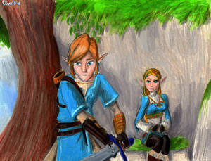 Link and Zelda Breath of the Wild