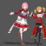 [MMD DL] Lisbeth and Silica - Sword Art Online