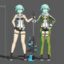 [MMD DL] Sinon - GGO outfit (my version)