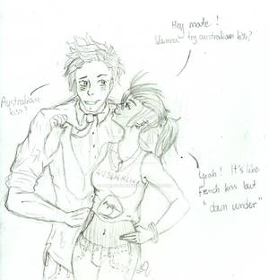 [APH] Sketch: Australian kiss (DenAussie)