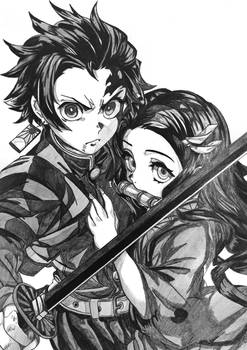 Tanjiro and Nezuko from Demon Slayer: Kimetsu no Y