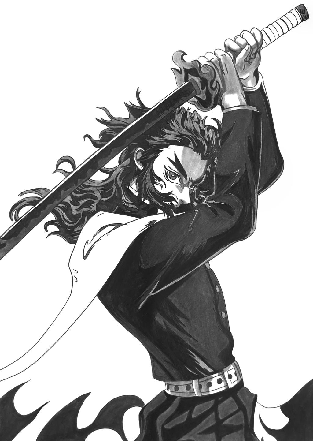 Rengoku Kyojuro from Demon Slayer by jtlie on DeviantArt