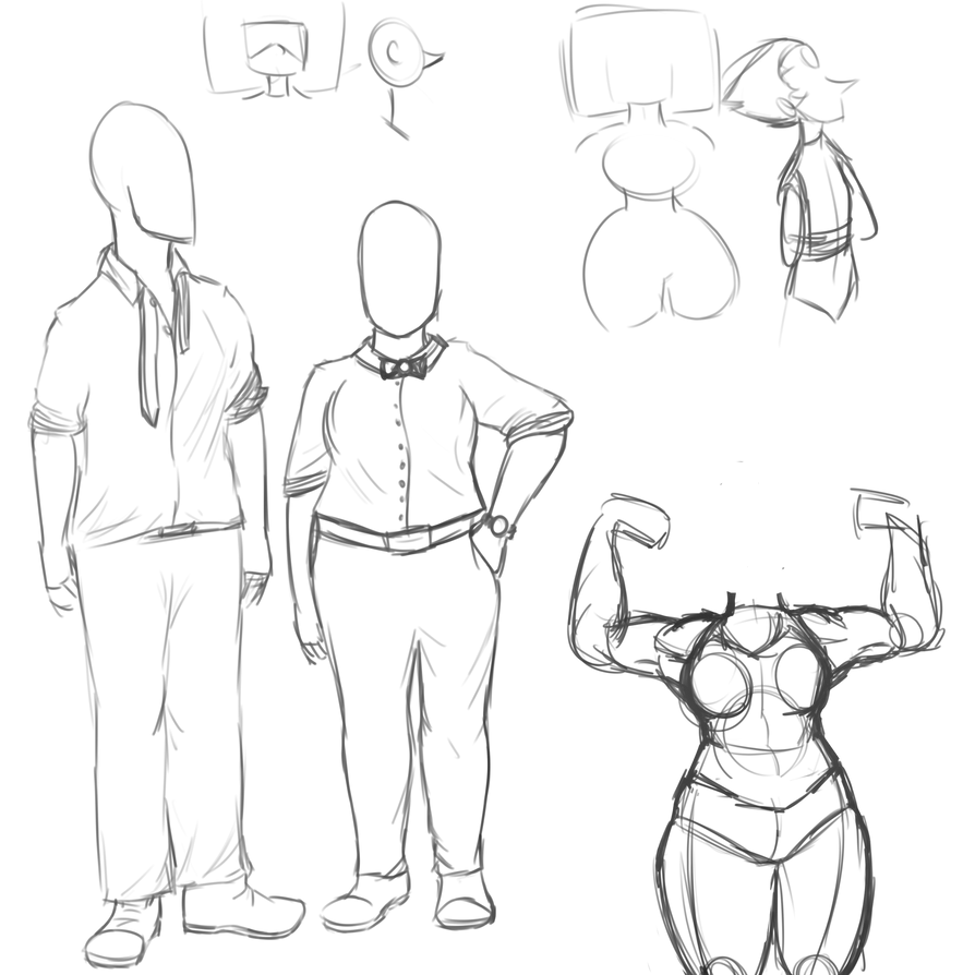 Random Body Types Different body types by meowttw on DeviantArt