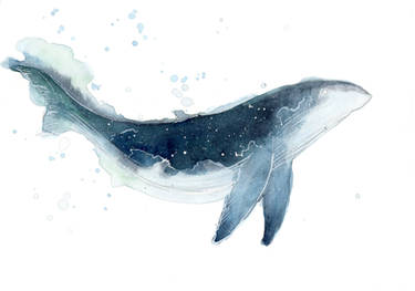 Watercolor Whale