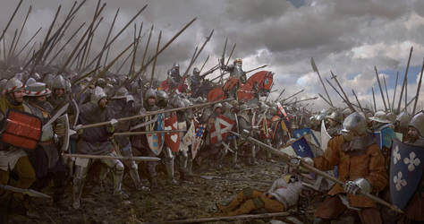100 Years War Battle Scene