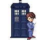 10th Doctor and Tardis by gfoyle