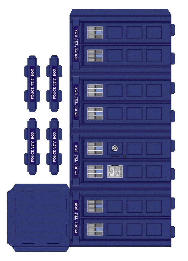 Police box paper model - page1 by gfoyle on DeviantArt