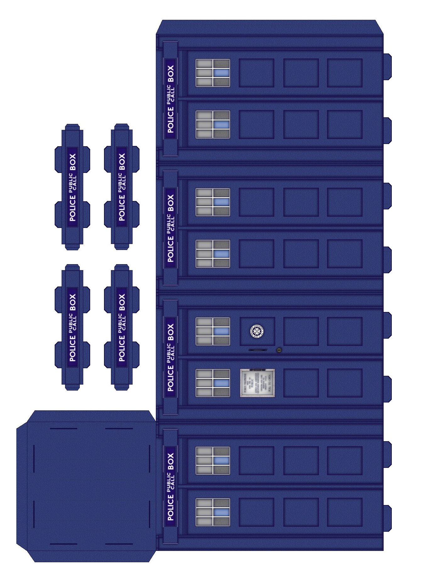 Police box paper model - page1