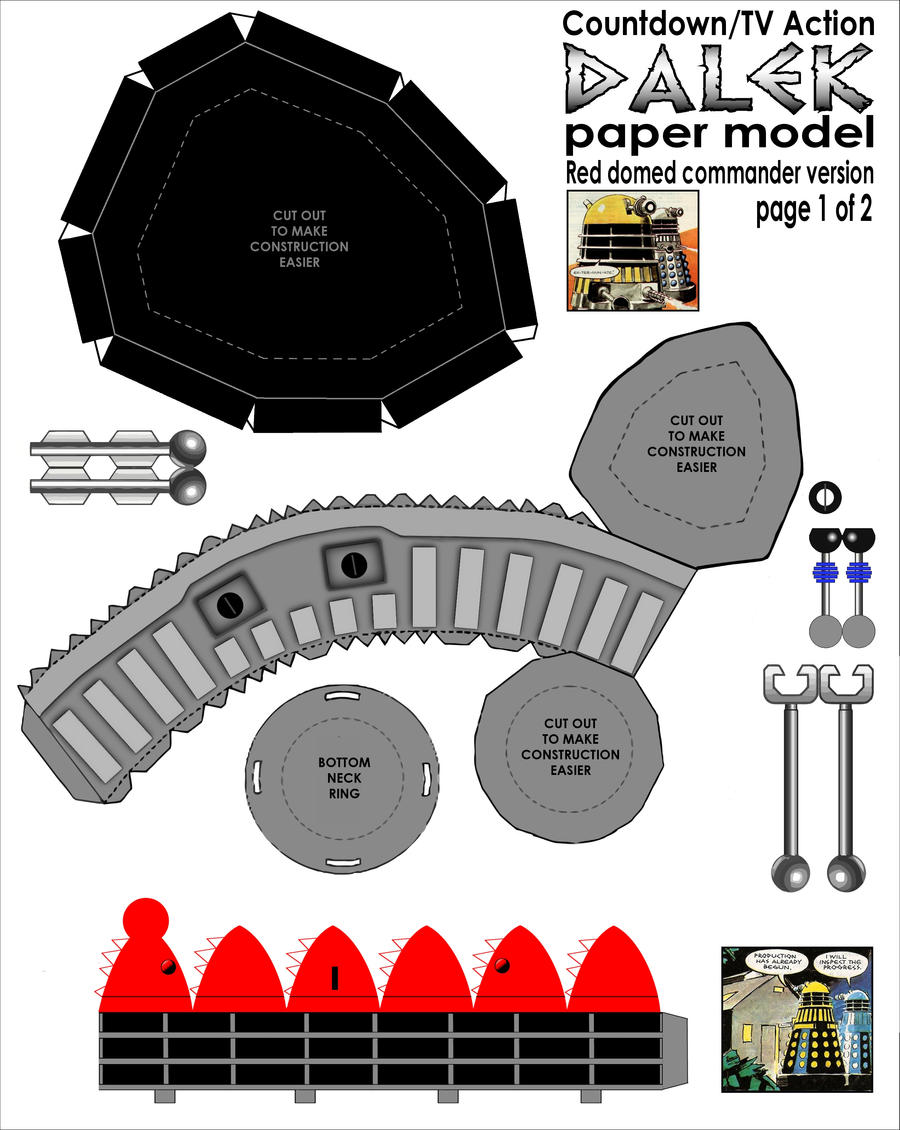 Paper comic style Dalek pt1