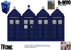 New TV Comic Tardis paper model