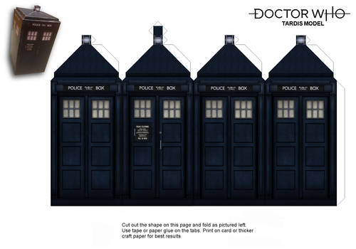 13th Doctor paper craft TARDIS