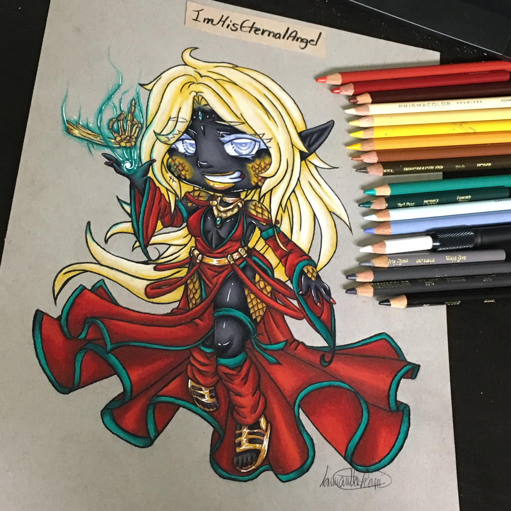 Traditional Chibi Commission 2 by EmeraldAngelStudio