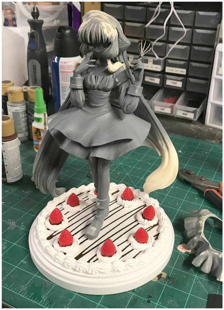WIP Chii (with Custom Cake Base) by EmeraldAngelStudio