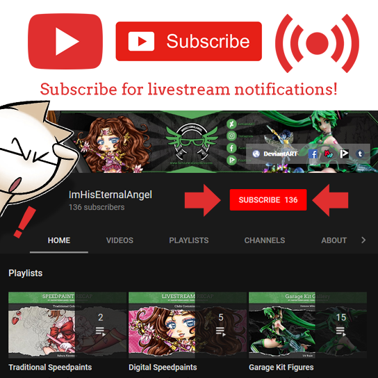 Subscribe when I go live! by EmeraldAngelStudio