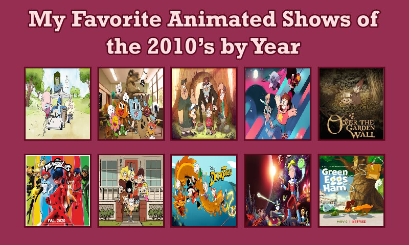 Favorite Animated Shows of 2010s by Year (Updated) by MrAnimatedToon on  DeviantArt