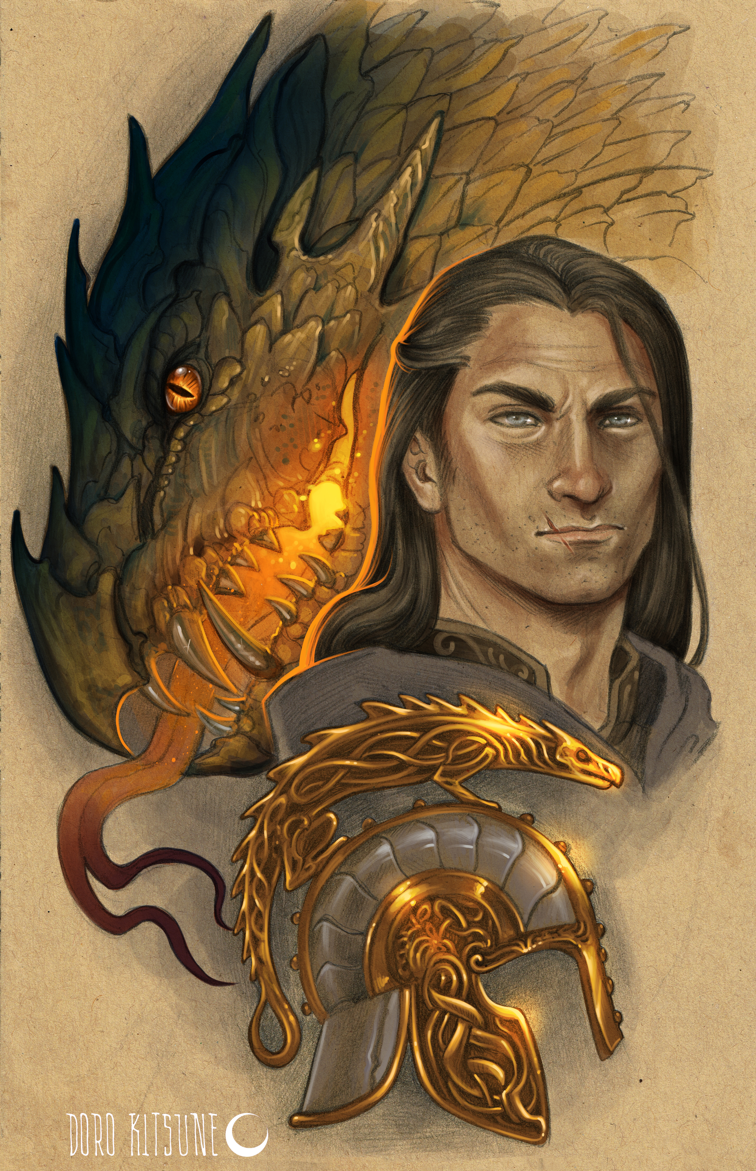 Turin, Nienor and Glaurung by Rylyn84 on DeviantArt