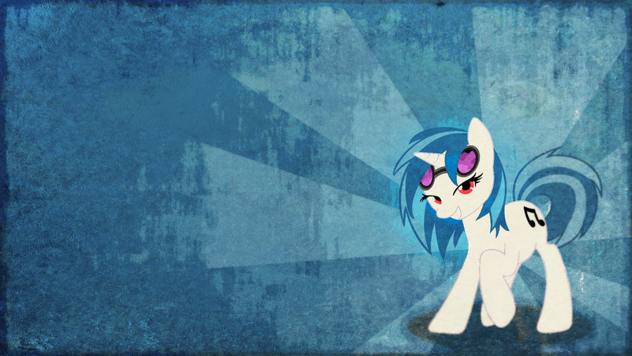 Vinyl Scratch Poster-Style Wallpaper