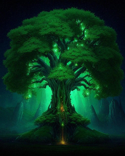 emerald magic wisdom tree by SunshineWalk on DeviantArt