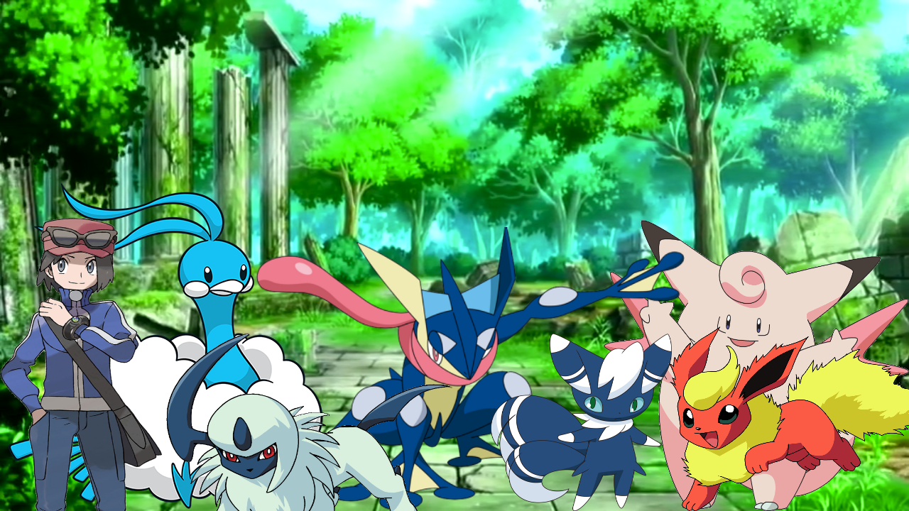 Pokemon: Rise of Heroes - Calem and his Team by RiseOfHeroes on DeviantArt