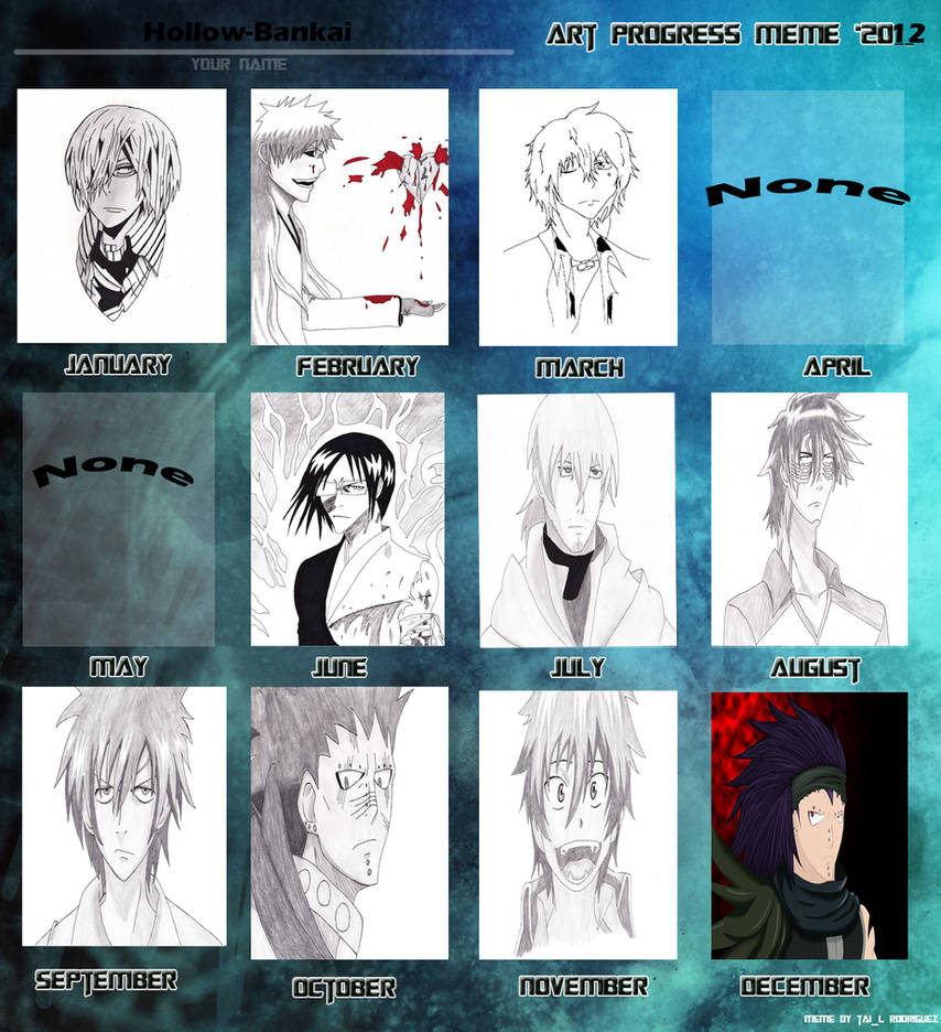 Art Progress Meme 2012 by Hollow-Bankai on DeviantArt