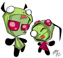 Zim and GIR Trick or Treating