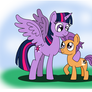 Princess Twilight and Tender Taps (art request)